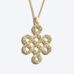 Endless Knot Green Sapphire Necklace
