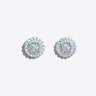 Éclat Aquamarine Earrings Front View - Suarga Jewellery