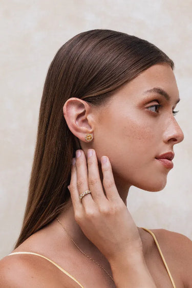 Éclat Citrine Earrings - Suarga Jewellery